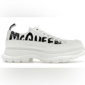 Alexander McQueen Tread Slick Low Lace Up Graffiti Sz 9